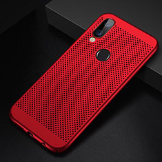 Custodia Plastica Rigida Cover Perforato per Huawei P20 Lite Rosso