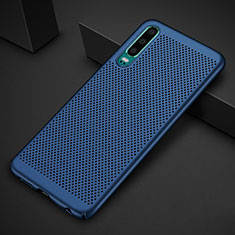 Custodia Plastica Rigida Cover Perforato per Huawei P30 Blu