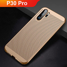 Custodia Plastica Rigida Cover Perforato per Huawei P30 Pro Oro