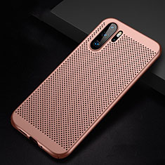 Custodia Plastica Rigida Cover Perforato per Huawei P30 Pro Oro Rosa