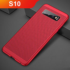 Custodia Plastica Rigida Cover Perforato per Samsung Galaxy S10 5G Rosso