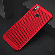 Custodia Plastica Rigida Cover Perforato per Xiaomi Mi 8 Rosso