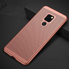 Custodia Plastica Rigida Cover Perforato W01 per Huawei Mate 20 X 5G Oro Rosa