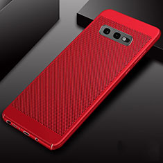 Custodia Plastica Rigida Cover Perforato W01 per Samsung Galaxy S10e Rosso