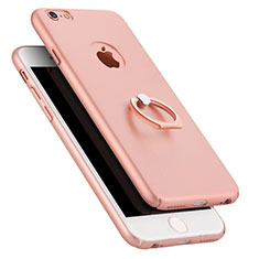 Custodia Plastica Rigida Opaca con Anello Supporto A02 per Apple iPhone 6S Rosa