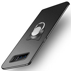 Custodia Plastica Rigida Opaca con Anello Supporto A02 per Samsung Galaxy Note 8 Nero