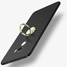 Custodia Plastica Rigida Opaca con Anello Supporto A03 per Xiaomi Mi Mix Nero