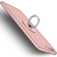 Custodia Plastica Rigida Opaca con Anello Supporto per Huawei P10 Plus Rosa