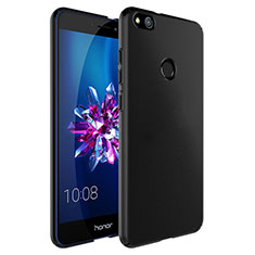 Custodia Plastica Rigida Opaca con Anello Supporto per Huawei P8 Lite (2017) Nero