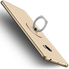 Custodia Plastica Rigida Opaca con Anello Supporto per Xiaomi Mi Note 2 Special Edition Oro