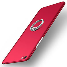 Custodia Plastica Rigida Opaca con Anello Supporto per Xiaomi Mi Note Rosso