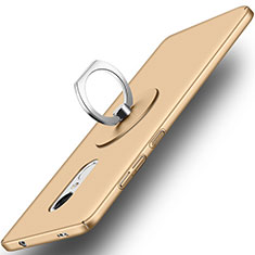 Custodia Plastica Rigida Opaca con Anello Supporto per Xiaomi Redmi Note 4 Standard Edition Oro