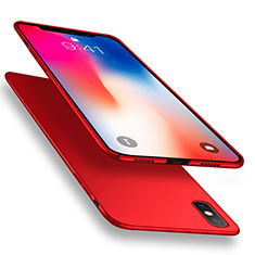 Custodia Plastica Rigida Opaca con Anello Supporto R03 per Apple iPhone Xs Max Rosso