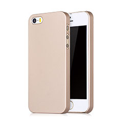 Custodia Plastica Rigida Opaca con Foro per Apple iPhone 5S Oro Rosa