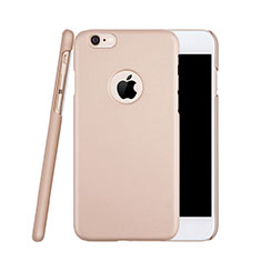 Custodia Plastica Rigida Opaca con Foro per Apple iPhone 6 Plus Oro Rosa