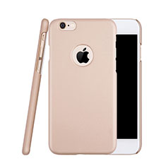 Custodia Plastica Rigida Opaca con Foro per Apple iPhone 6S Plus Oro Rosa