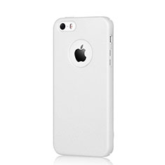 Custodia Plastica Rigida Opaca con Foro per Apple iPhone SE Bianco