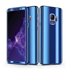 Custodia Plastica Rigida Opaca Cover Fronte e Retro 360 Gradi per Samsung Galaxy S9 Blu
