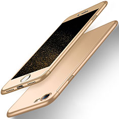 Custodia Plastica Rigida Opaca Fronte e Retro 360 Gradi per Apple iPhone SE3 (2022) Oro