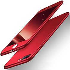 Custodia Plastica Rigida Opaca Fronte e Retro 360 Gradi Q01 per Apple iPhone 8 Plus Rosso