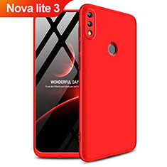 Custodia Plastica Rigida Opaca Fronte e Retro 360 Gradi Q01 per Huawei Nova Lite 3 Rosso