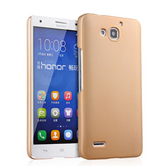 Custodia Plastica Rigida Opaca per Huawei Honor 3X G750 Oro