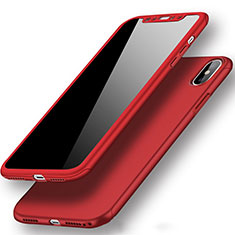 Custodia Plastica Rigida Opaca S02 per Apple iPhone Xs Rosso