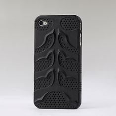 Custodia Plastica Rigida Perforato Fishbone per Apple iPhone 4S Nero