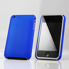 Custodia Plastica Rigida Perforato per Apple iPhone 3G 3GS Blu