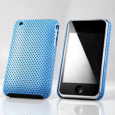 Custodia Plastica Rigida Perforato per Apple iPhone 3G 3GS Cielo Blu