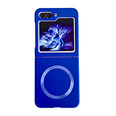 Custodia Plastica Rigida Senza Cornice Cover Opaca con Mag-Safe Magnetic BH1 per Samsung Galaxy Z Flip5 5G Blu