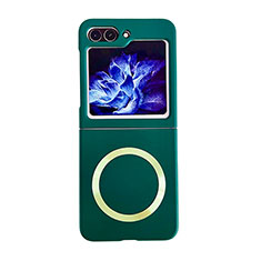 Custodia Plastica Rigida Senza Cornice Cover Opaca con Mag-Safe Magnetic BH1 per Samsung Galaxy Z Flip5 5G Verde Notte