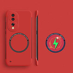 Custodia Plastica Rigida Senza Cornice Cover Opaca con Mag-Safe Magnetic per Huawei Honor 90 5G Rosso