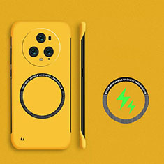 Custodia Plastica Rigida Senza Cornice Cover Opaca con Mag-Safe Magnetic per Huawei Honor Magic5 Pro 5G Giallo