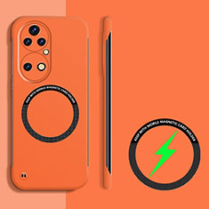 Custodia Plastica Rigida Senza Cornice Cover Opaca con Mag-Safe Magnetic per Huawei P50e Arancione