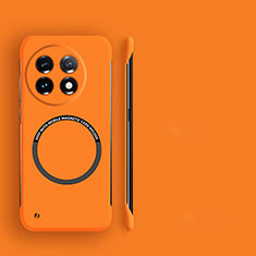Custodia Plastica Rigida Senza Cornice Cover Opaca con Mag-Safe Magnetic per OnePlus 11 5G Arancione