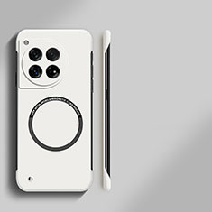 Custodia Plastica Rigida Senza Cornice Cover Opaca con Mag-Safe Magnetic per OnePlus 12 5G Bianco
