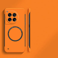 Custodia Plastica Rigida Senza Cornice Cover Opaca con Mag-Safe Magnetic per OnePlus 12R 5G Arancione