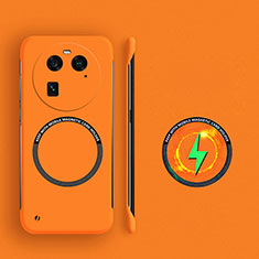 Custodia Plastica Rigida Senza Cornice Cover Opaca con Mag-Safe Magnetic per Oppo Find X6 5G Arancione