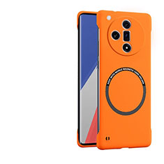Custodia Plastica Rigida Senza Cornice Cover Opaca con Mag-Safe Magnetic per Oppo Find X7 5G Arancione