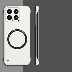 Custodia Plastica Rigida Senza Cornice Cover Opaca con Mag-Safe Magnetic per Xiaomi Mi 14 5G Bianco