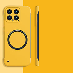 Custodia Plastica Rigida Senza Cornice Cover Opaca con Mag-Safe Magnetic per Xiaomi Mi 14 5G Giallo
