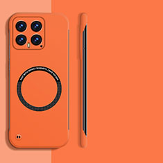 Custodia Plastica Rigida Senza Cornice Cover Opaca con Mag-Safe Magnetic per Xiaomi Mi 14 Pro 5G Arancione