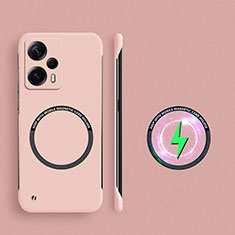 Custodia Plastica Rigida Senza Cornice Cover Opaca con Mag-Safe Magnetic per Xiaomi Poco F5 5G Oro Rosa