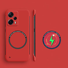 Custodia Plastica Rigida Senza Cornice Cover Opaca con Mag-Safe Magnetic per Xiaomi Poco F5 5G Rosso