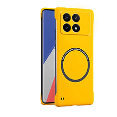 Custodia Plastica Rigida Senza Cornice Cover Opaca con Mag-Safe Magnetic per Xiaomi Redmi K70 Pro 5G Giallo