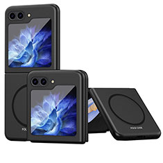 Custodia Plastica Rigida Senza Cornice Cover Opaca con Mag-Safe Magnetic QH1 per Samsung Galaxy Z Flip5 5G Nero