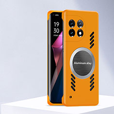 Custodia Plastica Rigida Senza Cornice Cover Opaca con Mag-Safe Magnetic S01 per OnePlus 11R 5G Arancione