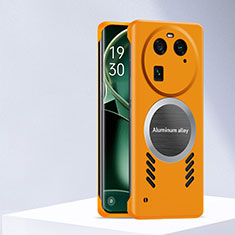 Custodia Plastica Rigida Senza Cornice Cover Opaca con Mag-Safe Magnetic S01 per Oppo Find X6 5G Arancione