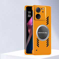 Custodia Plastica Rigida Senza Cornice Cover Opaca con Mag-Safe Magnetic S01 per Xiaomi Mi 13T Pro 5G Arancione